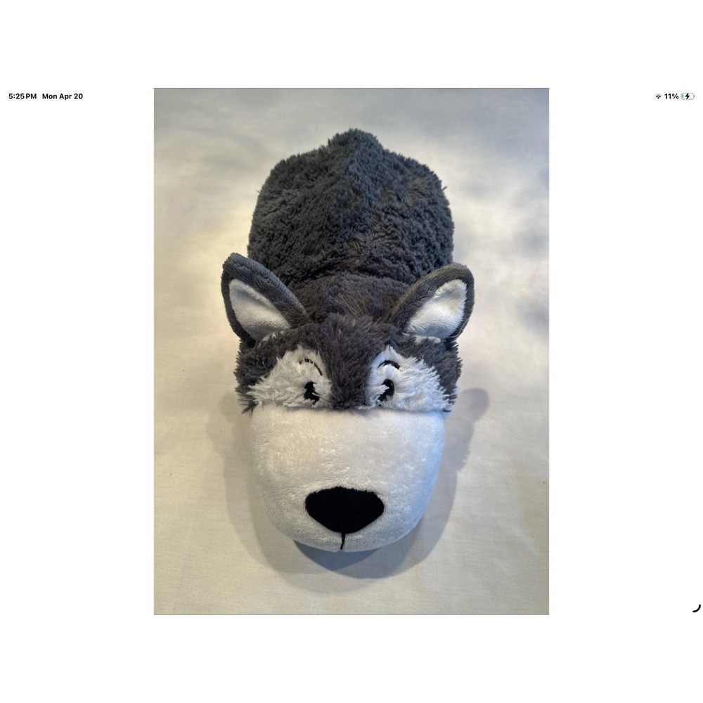 FlipaZoo Plush Pillow  2-in-1 Husky Transforming To Polar Bear‎ 18"